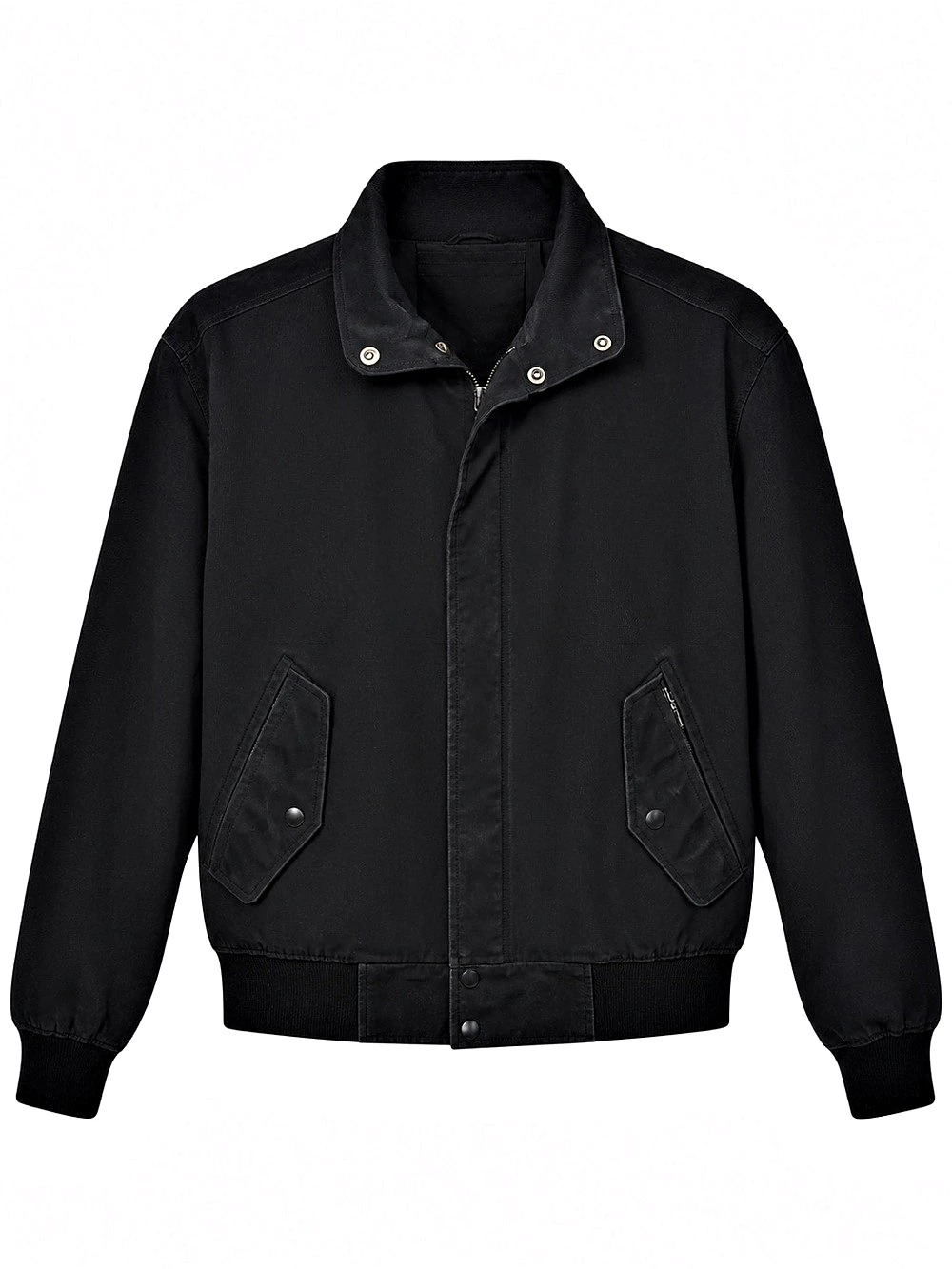 Members Only Vintage Suede Iconic Racer Jacket Black Size 42